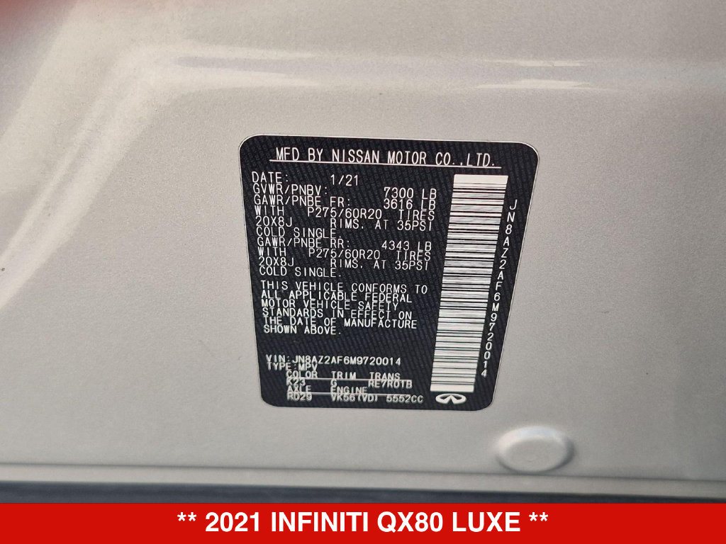 Thumbnail: 2021 INFINITI QX80 - 17