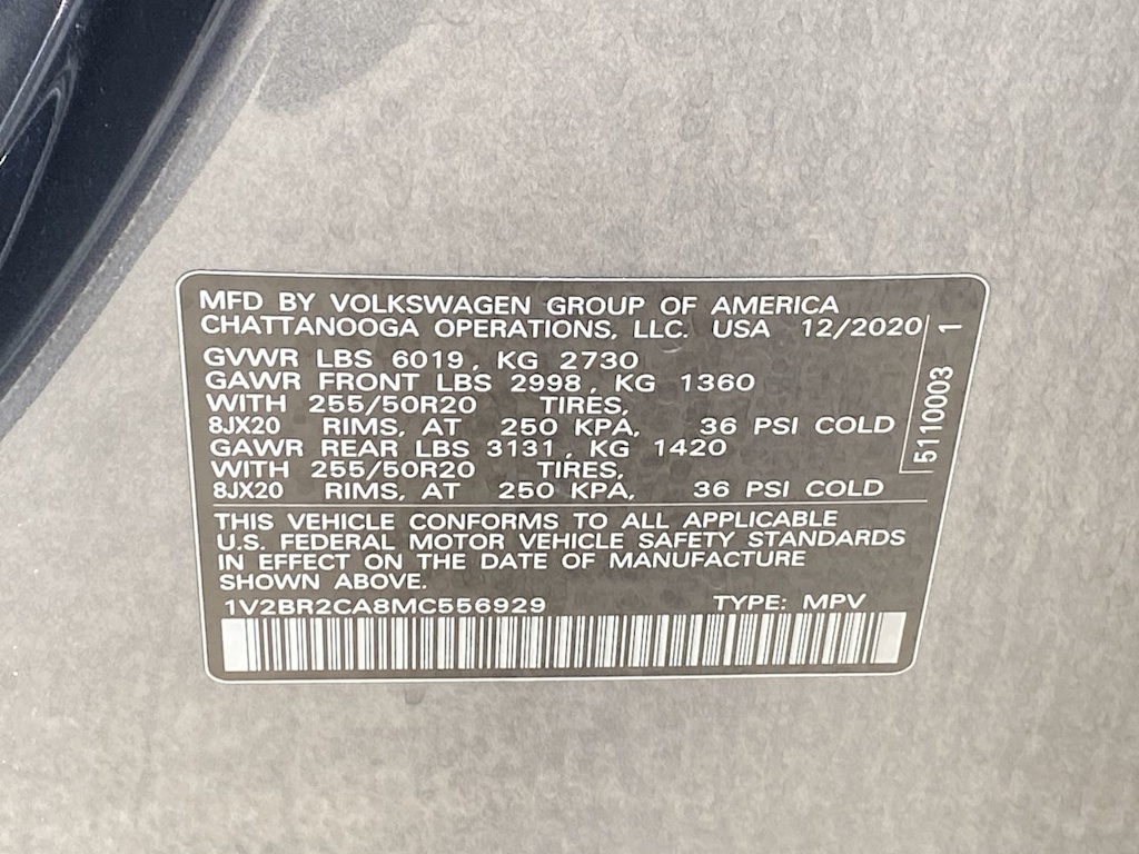 2021 Volkswagen Atlas SEL 19