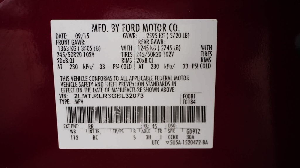 Thumbnail: 2016 Lincoln MKX - 17