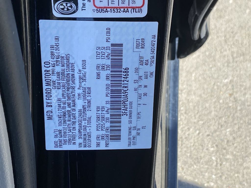 2012 Ford Fusion SEL 20