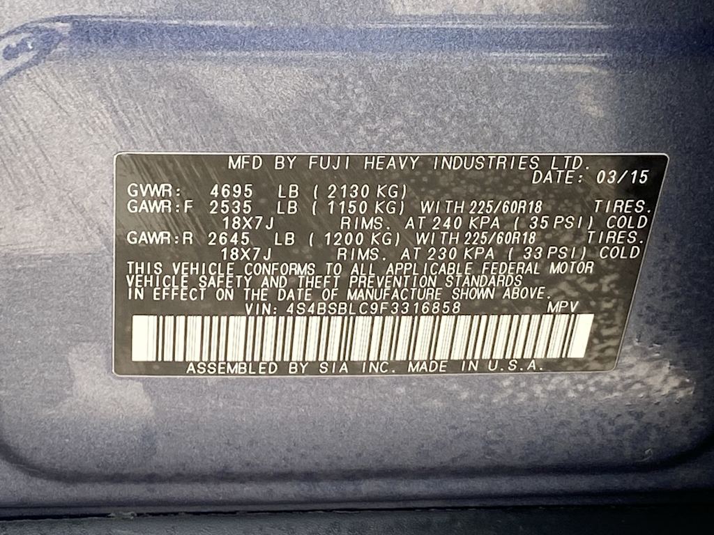 2015 Subaru Outback Limited 19