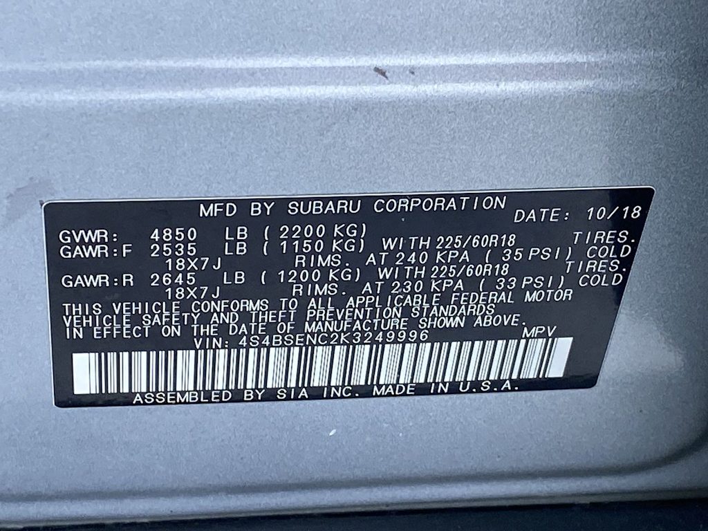 2019 Subaru Outback 3.6R Limited 20