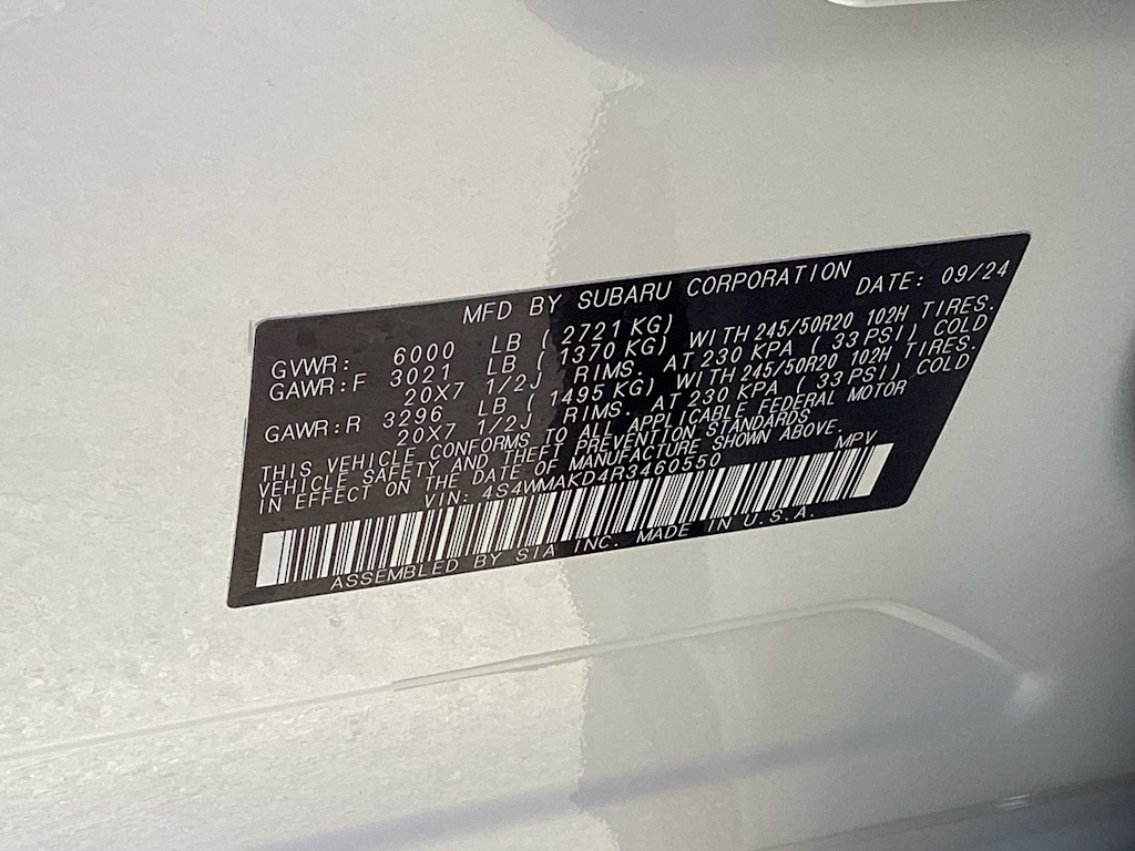 2024 Subaru Ascent Onyx Edition Limited 20