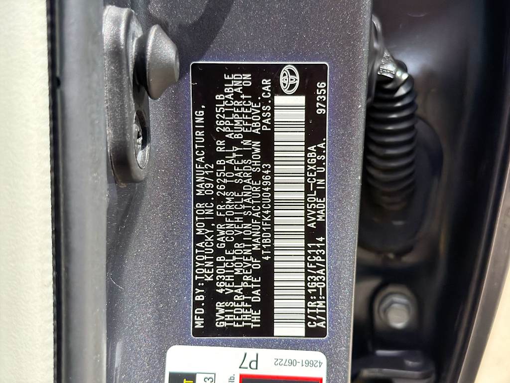 Thumbnail: 2012 Toyota Camry - 17