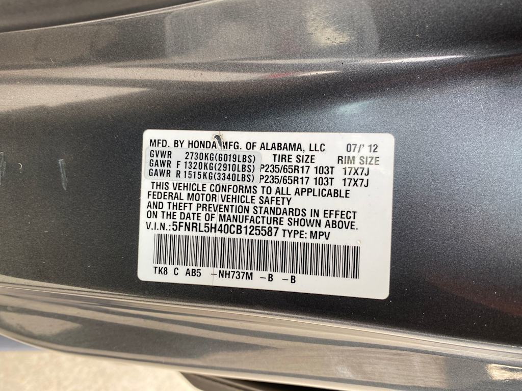 Thumbnail: 2012 Honda Odyssey - 34