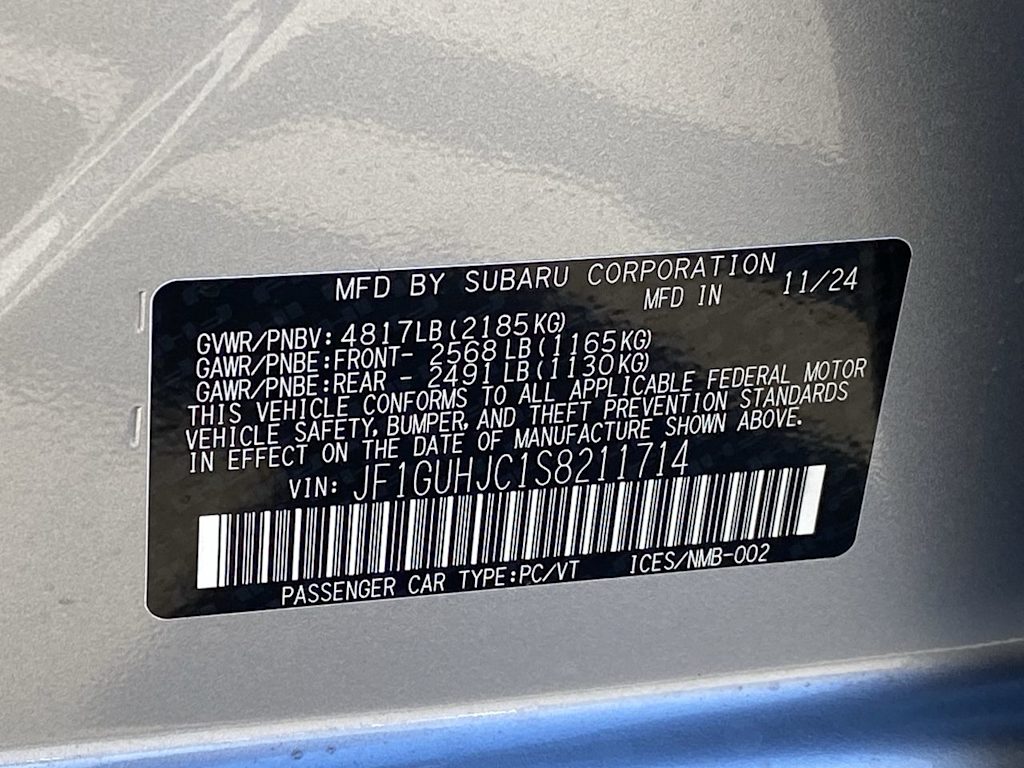 2025 Subaru Impreza RS 19