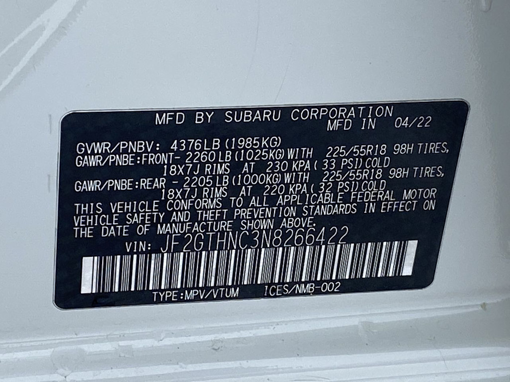 2022 Subaru Crosstrek Limited 20