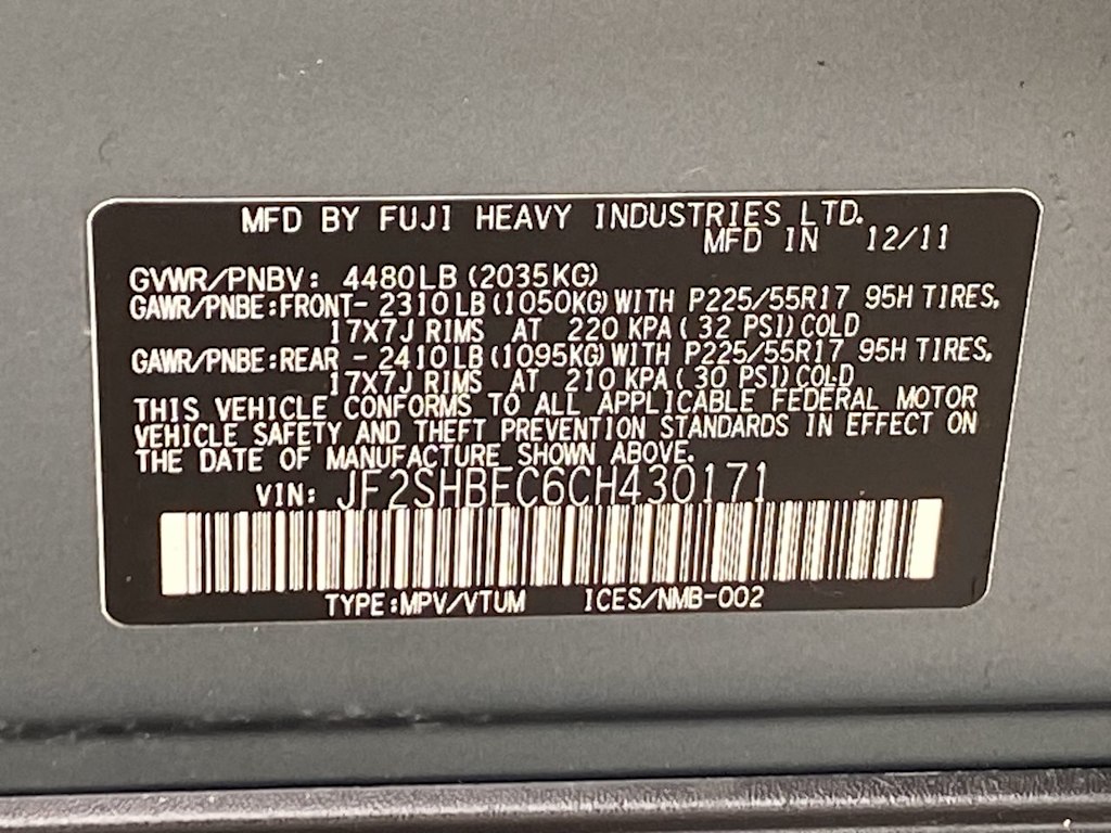 2012 Subaru Forester Limited 19