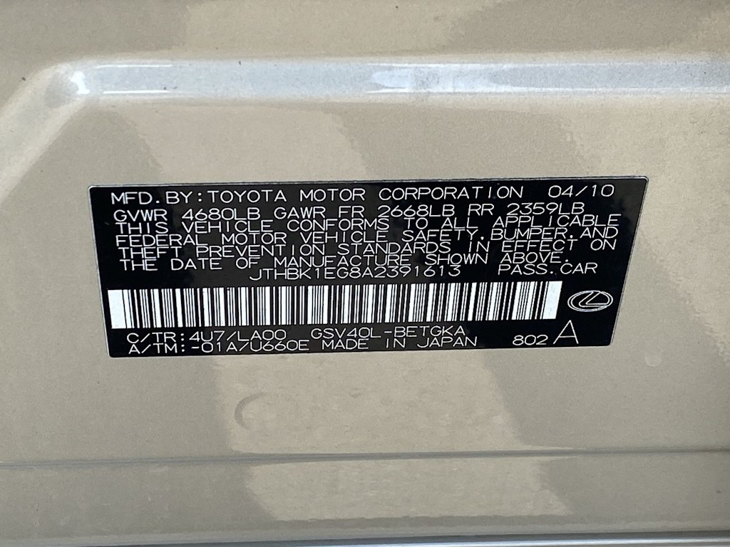 2010 Lexus ES 350 18