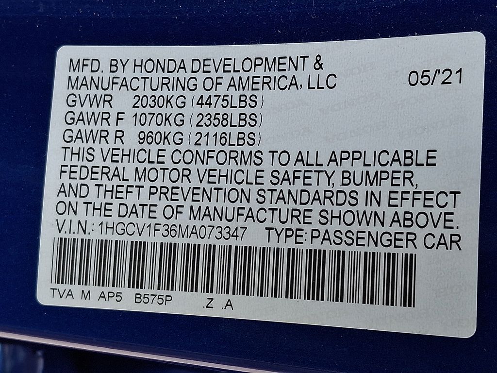 2021 Honda Accord Sport - Photo 16