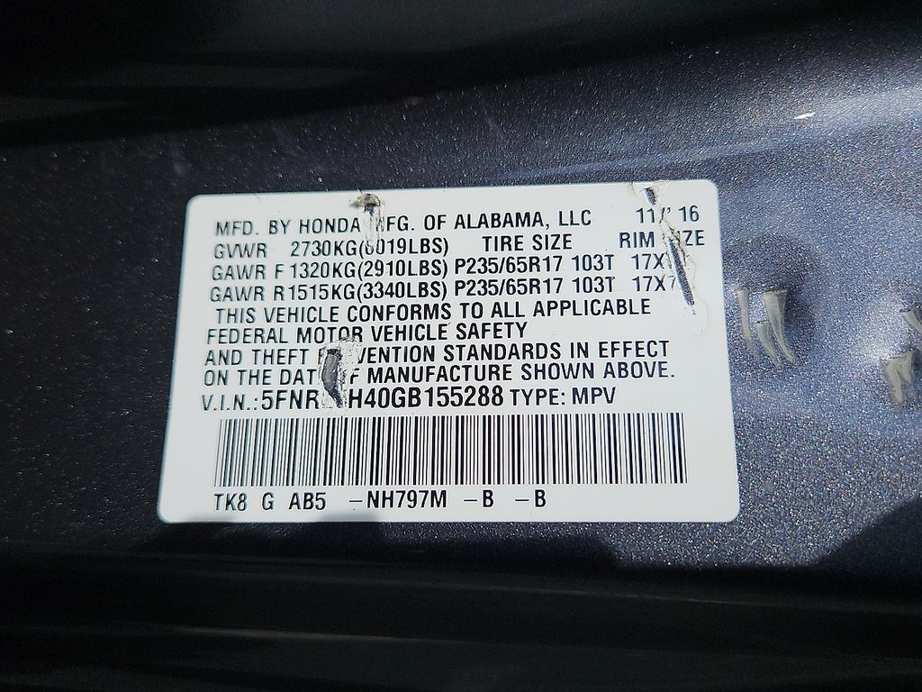 Thumbnail: 2016 Honda Odyssey - 17