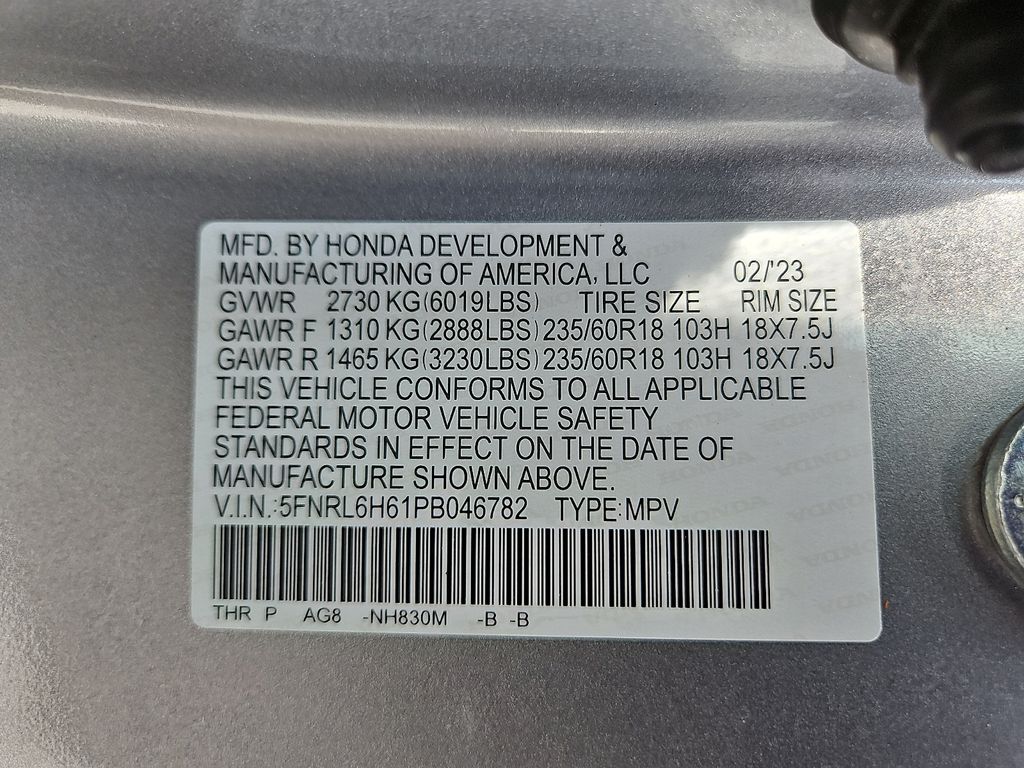 Thumbnail: 2023 Honda Odyssey - 16