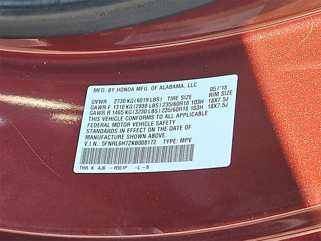 Thumbnail: 2019 Honda Odyssey - 17