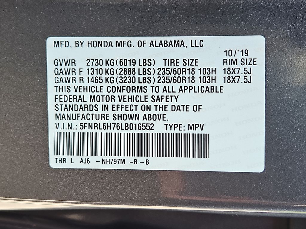 Thumbnail: 2020 Honda Odyssey - 18