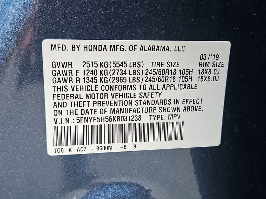 Thumbnail: 2019 Honda Pilot - 17