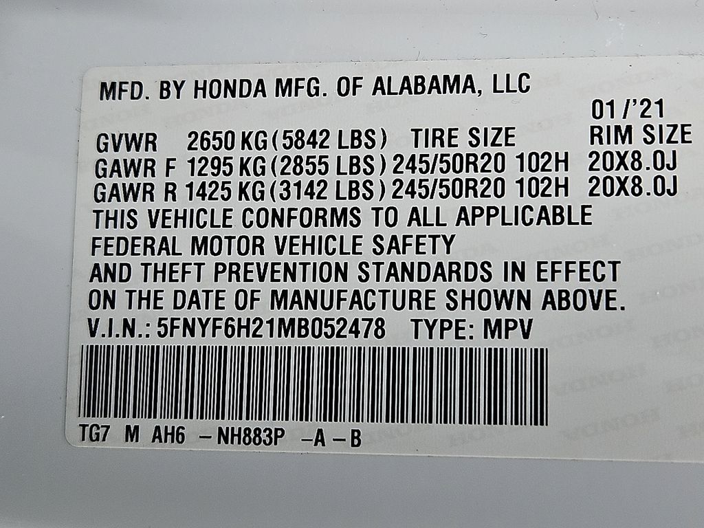 Thumbnail: 2021 Honda Pilot - 18