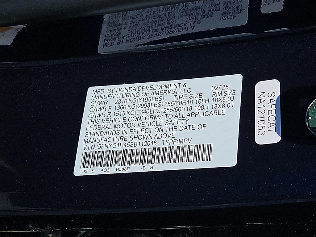 2025 Honda Pilot EX-L 11