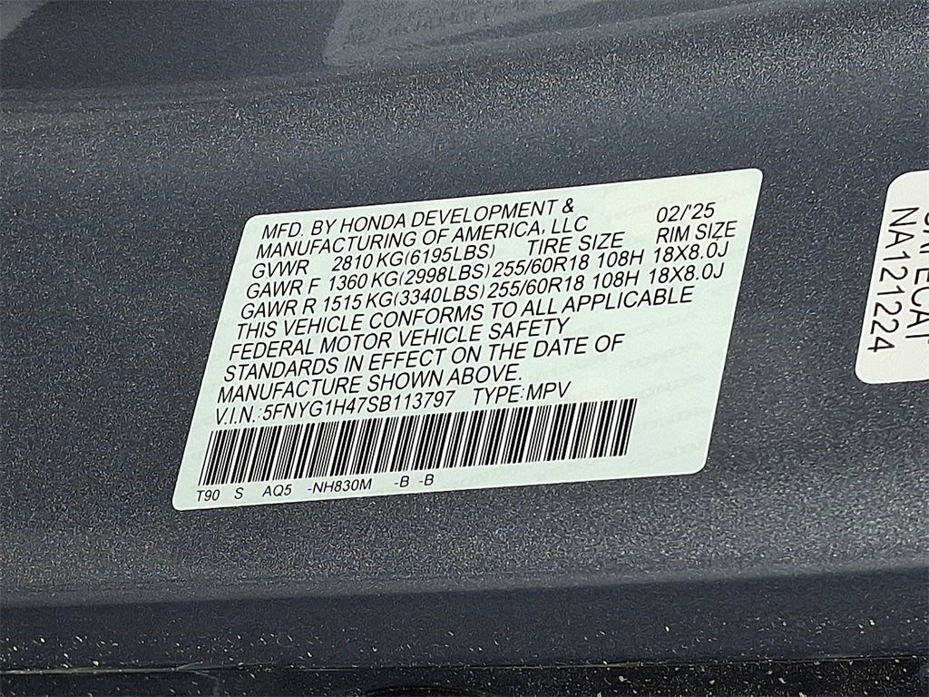 2025 Honda Pilot EX-L 12