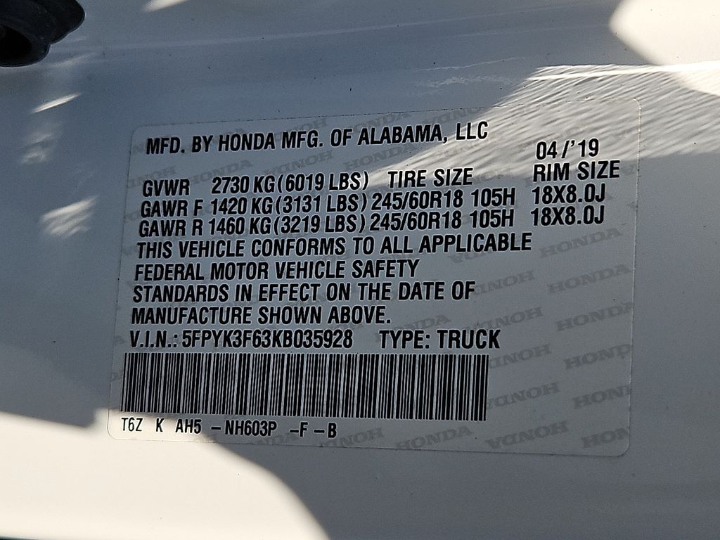 Thumbnail: 2019 Honda Ridgeline - 17