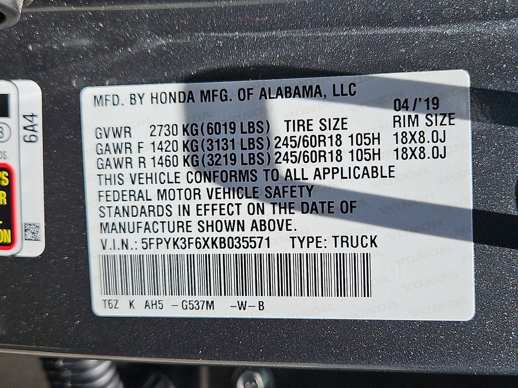 Thumbnail: 2019 Honda Ridgeline - 17