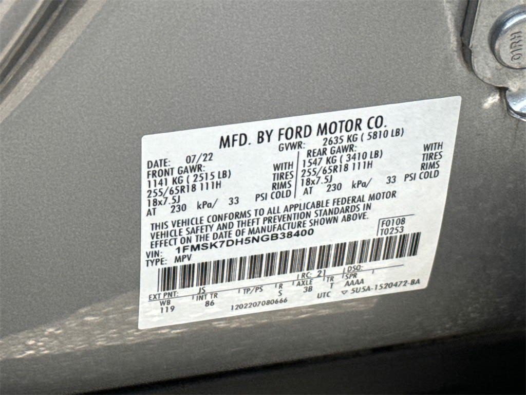 2022 Ford Explorer XLT 15