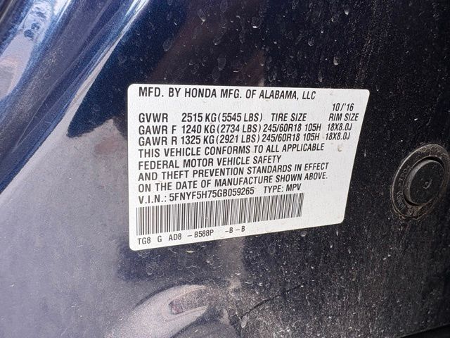 Thumbnail: 2016 Honda Pilot - 15