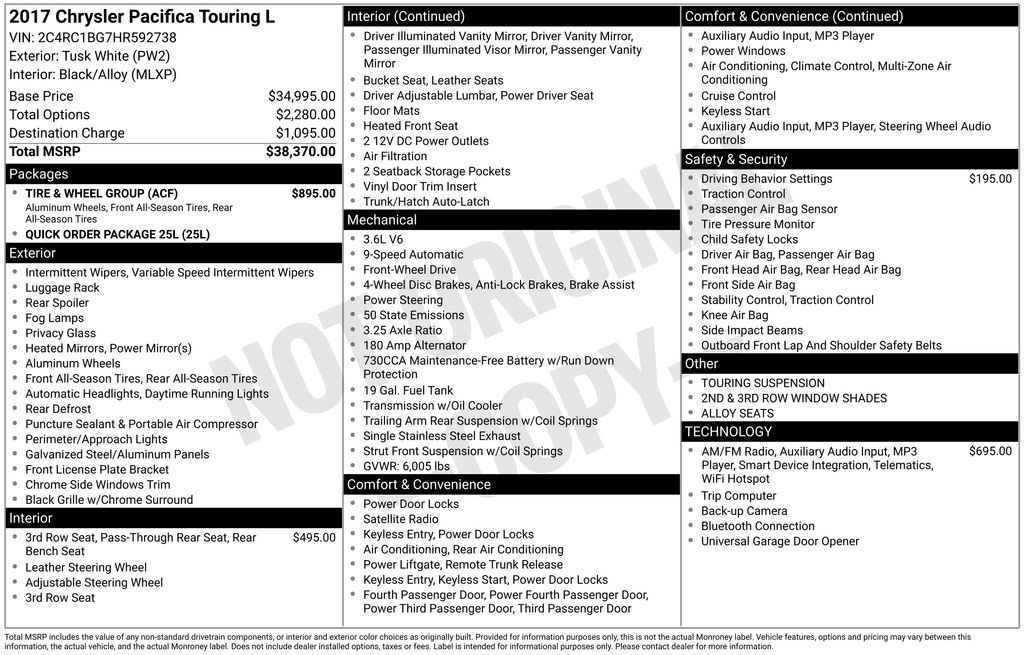 Thumbnail: 2017 Chrysler Pacifica - 18