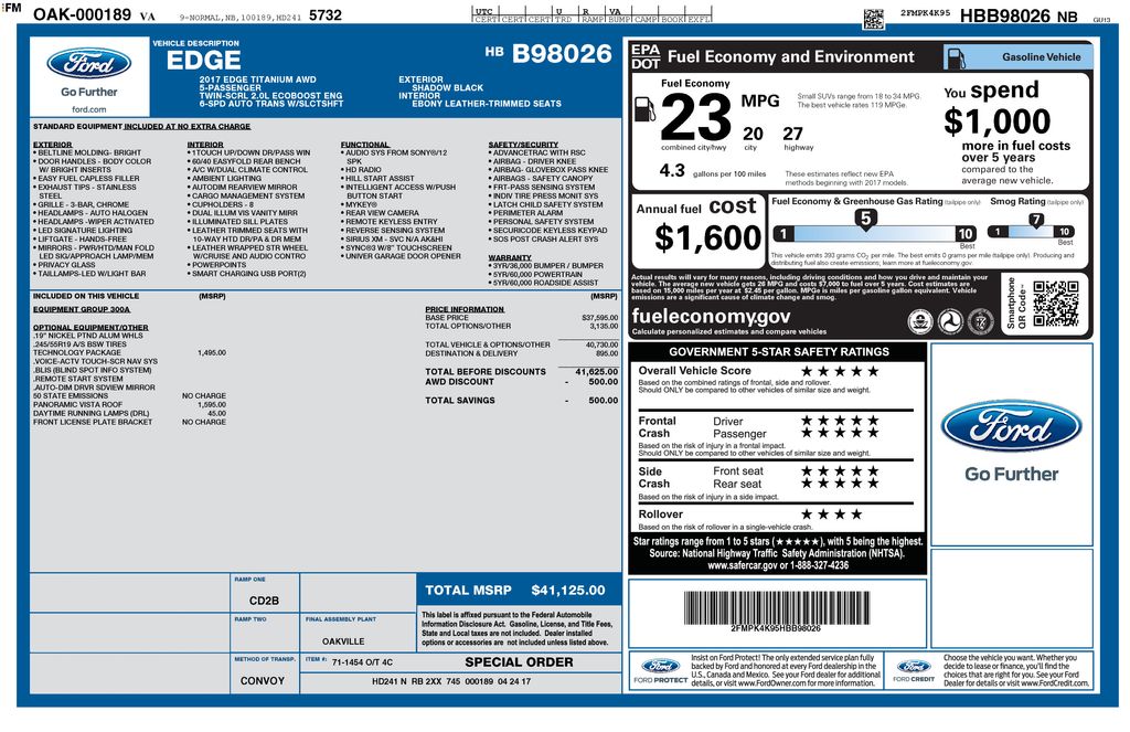 Thumbnail: 2017 Ford Edge - 16