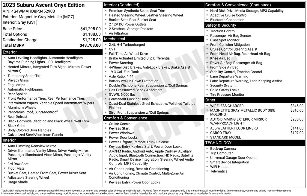 Thumbnail: 2023 Subaru Ascent - 16