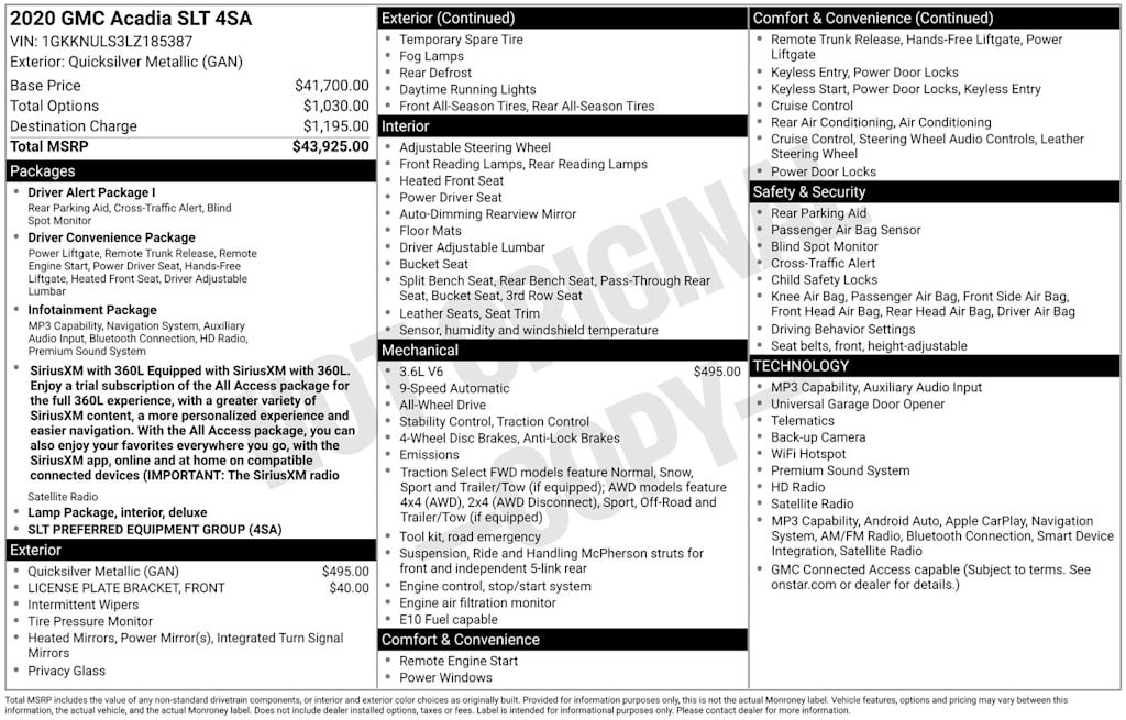 Thumbnail: 2020 GMC Acadia - 11