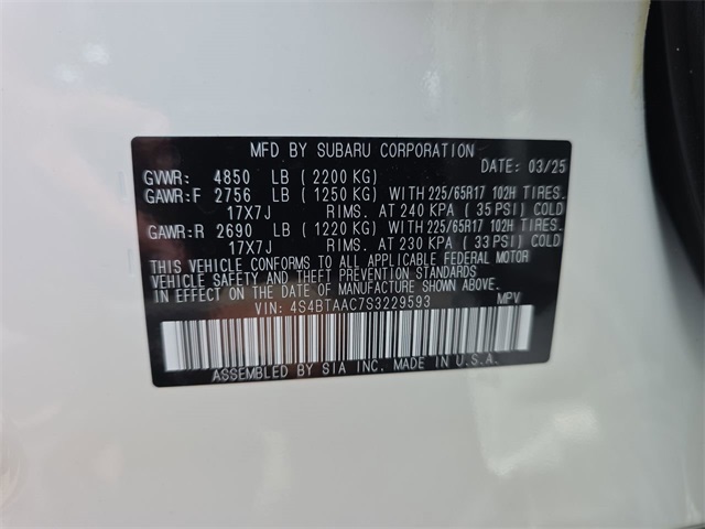 2025 Subaru Outback Base 20