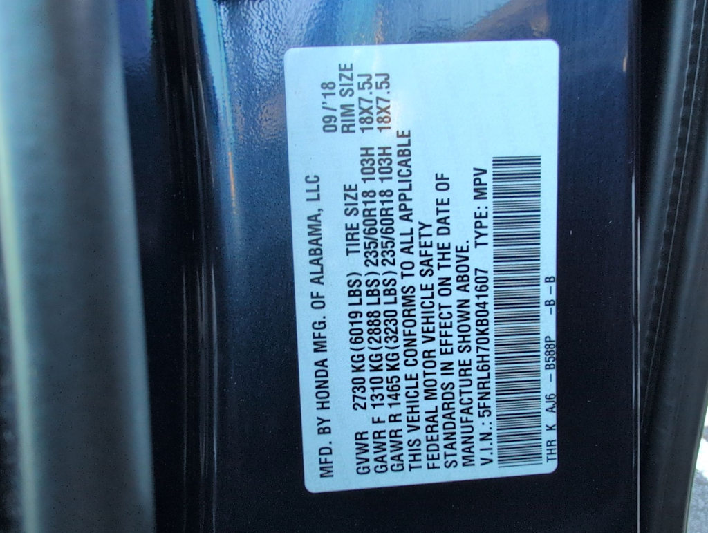 Thumbnail: 2019 Honda Odyssey - 20