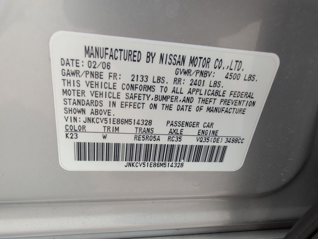 Thumbnail: 2006 INFINITI G35 - 16
